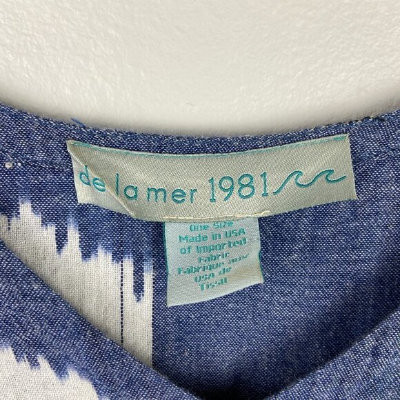 DE LA MER 1981 | Jellyfish Dress Blue & White Ikat - Picture 3 of 7